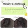 Fluffy Real Hair Bangs Wig for Women: Covers Gray Hair, Lightweight with Seamless Sideburns for Added Volume