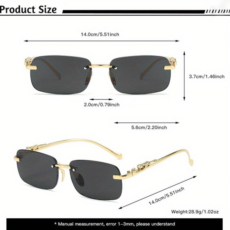 5PCS New High-quality Frameless Glasses with Cut Edges Stylish and Unique Leopard Print Glasses Suitable for Men