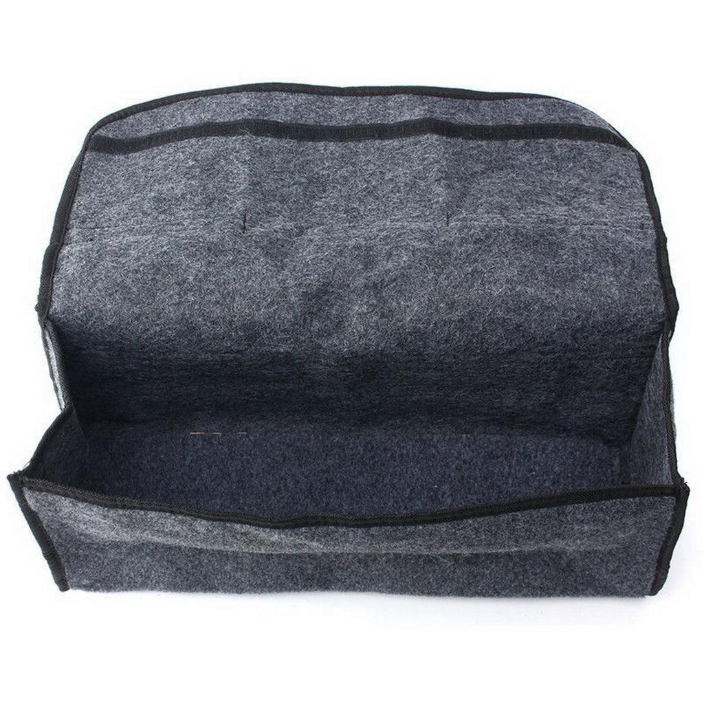 Car Storage Travel Bag Soft Wool Felt Trunk Organizer Storage Box Multi-Pocket Organizer Bag