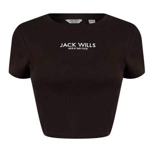 Jack Wills Damen Baumwoll Crop T-Shirt
