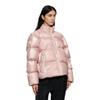 MLB Basic New York Yankees Logo Warm Zipper Long Sleeve Puffer Jacket Women Outerwear Light-Pink 3FDJB2346-50PKM