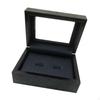 Box with Presentation Stand, Holder, Jewelry Organizer, Wooden Surface Smooth PU Coating,