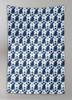 S4sassy Cotton Duck Geometric Blue Shibori Double Panel Short Window  Eyelet Living Room  Curtains- 54x56