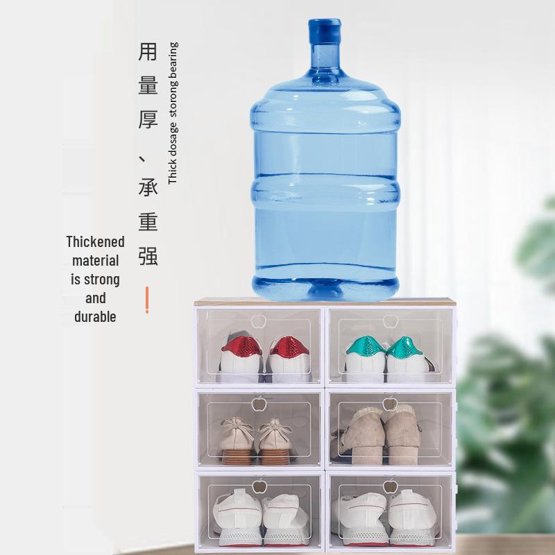 Transparent Modular Shoe Storage Box for Home - Dustproof Plastic, Unisex