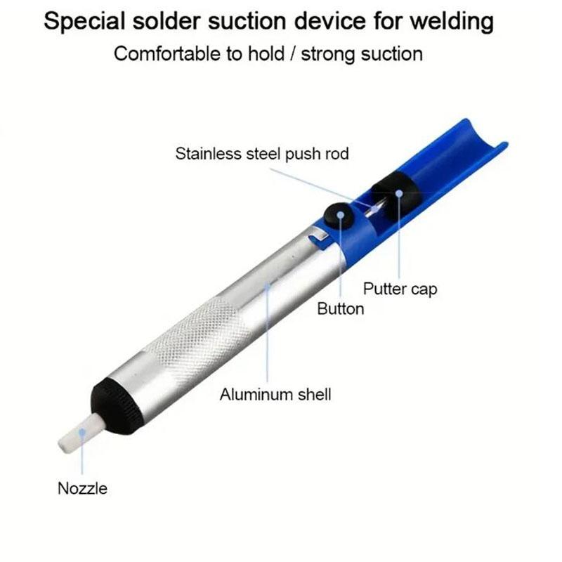Aluminum Metal Desoldering Pump Suction Tin Gun Soldering Sucker Pen Removal Vacuum Desoldering Pump Tool