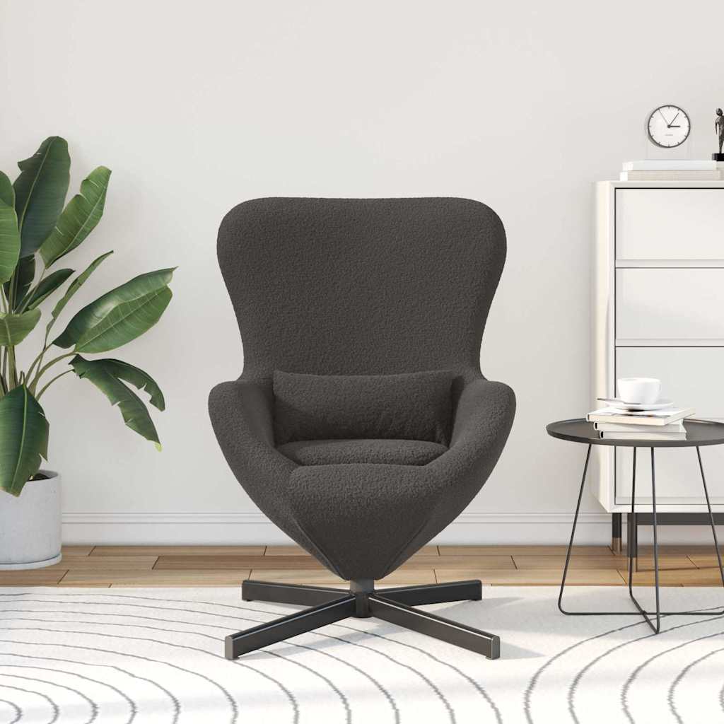 Egg Chair Dark Grey 63 x 73 x 90 cm Fabric