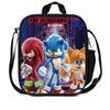 SONIC Student Picnic Bag Oxford Cloth Cartoon Print Shoulder Crossbody Backpack Large Capacity for Boys and Girls