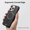 Luxury Business Magnetic Attachment Lychee Grain Leather Case for iPhone 17 Pro Max 16 15 14 13 for Magsafe Shockproof Cover