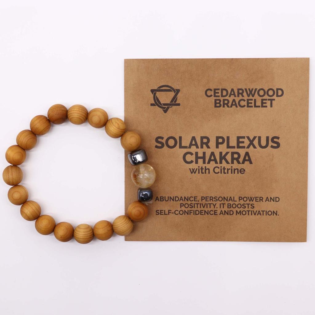 Citrine Bracelet Solar Plexus Chakra Cedarwood