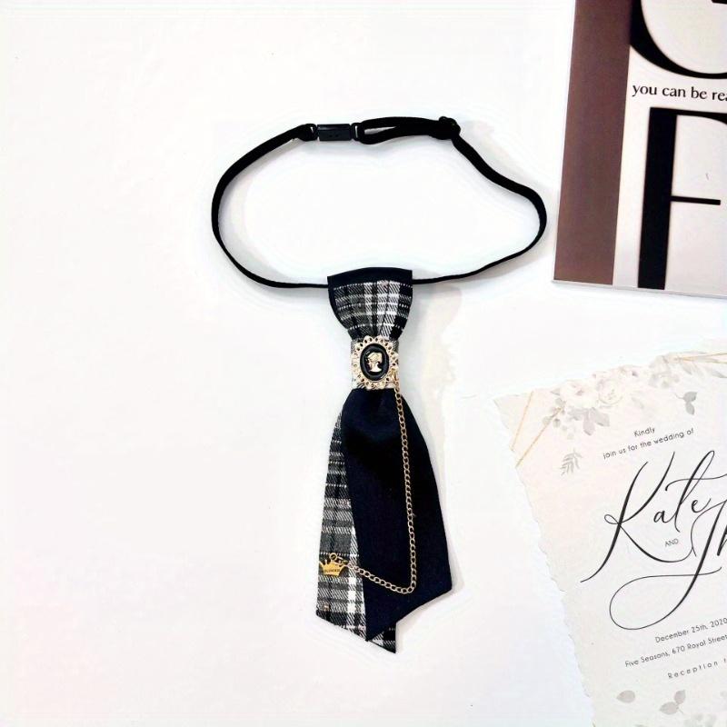 

9 Styles Fashion Necktie Metal Chain Crystal Pendant Jewelry Bowtie Evening Adjustable Pre-Tied JK Shirt Decoration Bow Tie