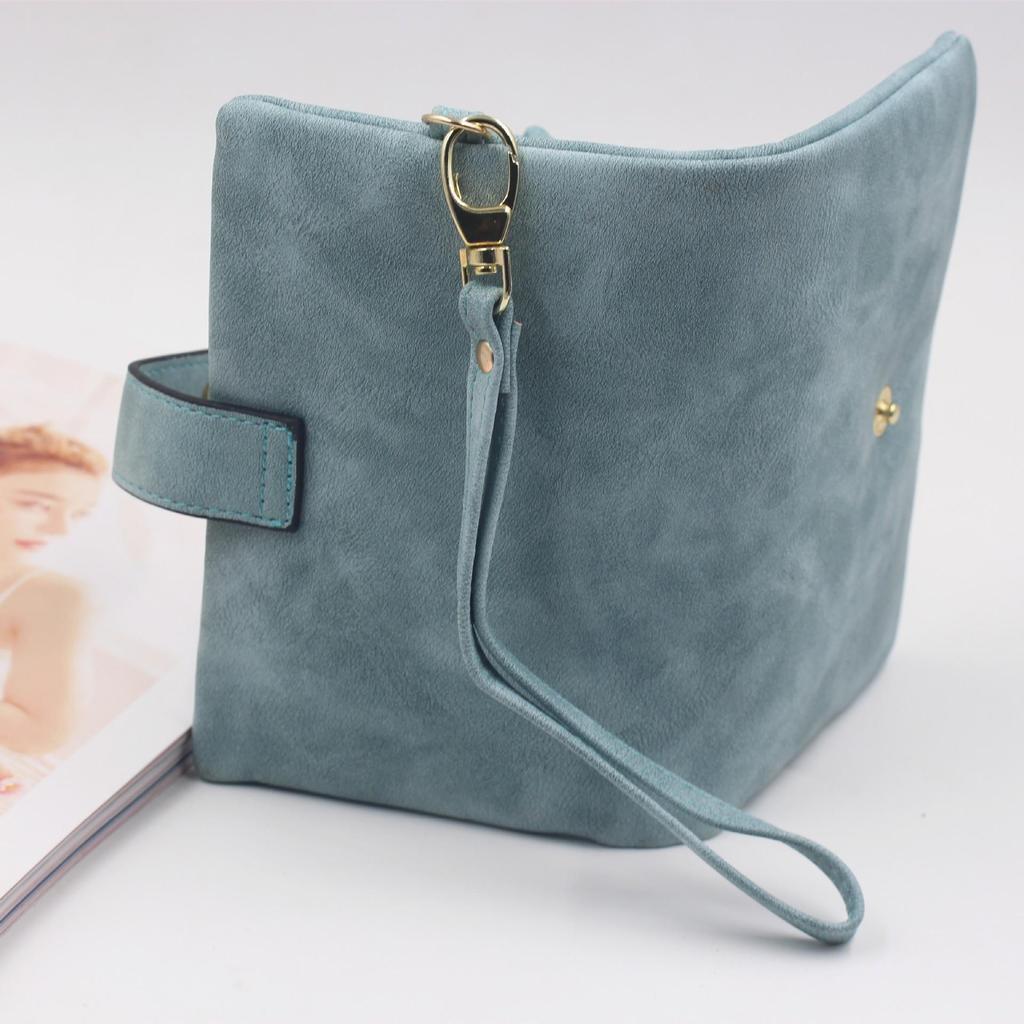 Yiren Beibei Frosted Women's Retro Tri-fold Wallet with Multi-Card Holder