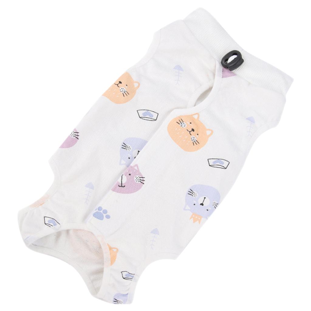 Cat Surgical Recovery Suit for Female Male Abdominal Wounds Spay or Skin Disease Breathable for Pet Post-Sterilization