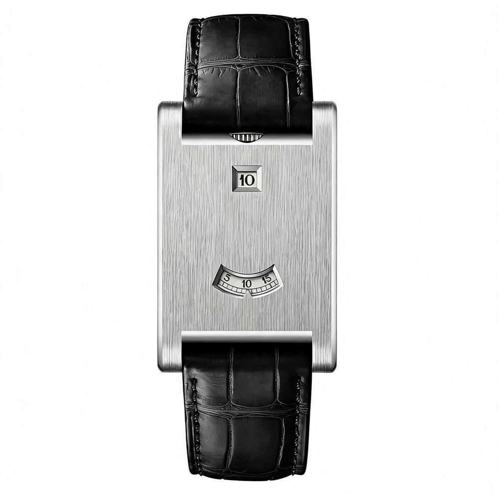 Leather Strap Square Wristwatch Alloy Case Business Watch New Men's Wristwatch  Daily Wear