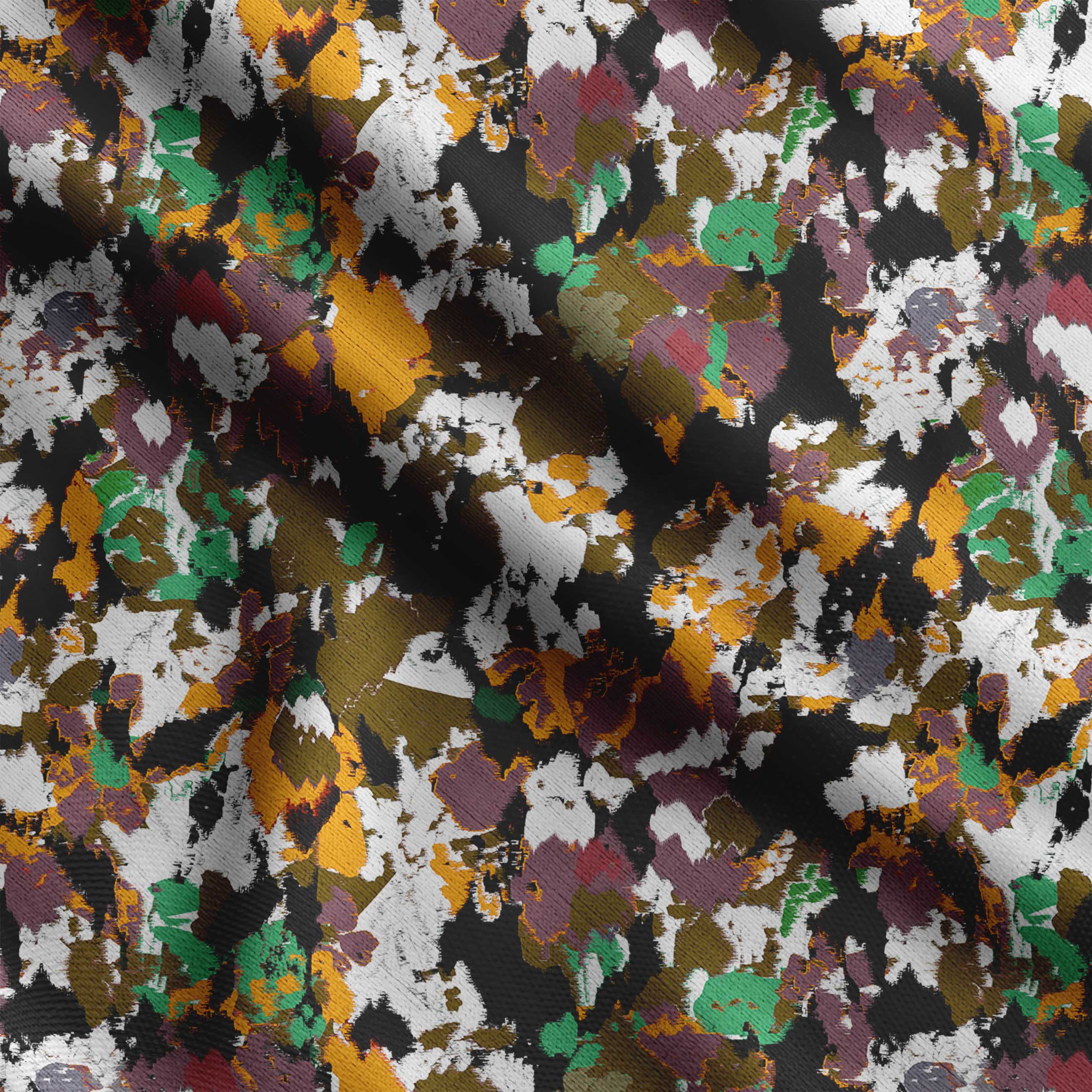 

Soimoi Abstracts Print, Cotton Cambric, Quilting Fabric Prod by The Yard 42 Inch Wide, Medium Weight Cotton Fabric, швейні приналежності, чорний і 42 Inch Wide - Cotton Cambric жовтий