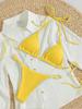 Euro-American Lace-Up Halter Triangle Bikini Set - Sexy Beach Swimsuit