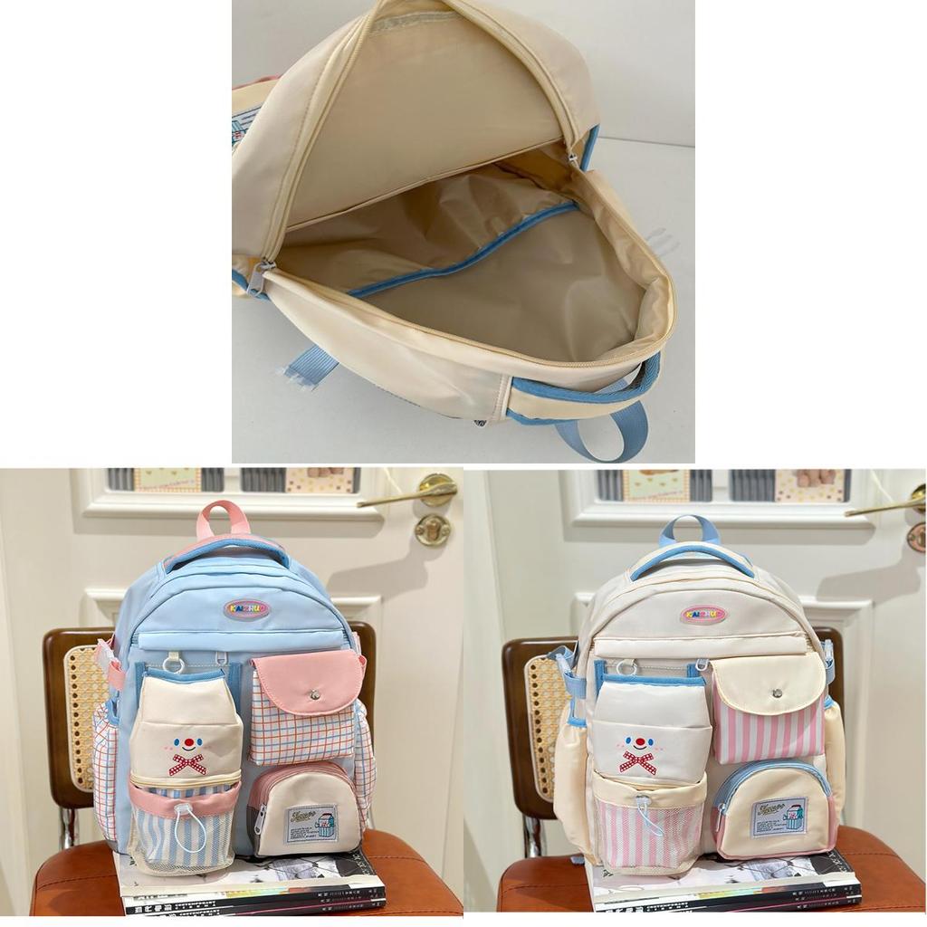 Nylon School Backpack For Girls With Waterproof Design And Letter Pattern For School And Travel