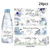 Wedding Water Bottle Labels,Waterproof Floral Water Bottle Wraps Sticker for Birthday Baby Shower Engagement Party