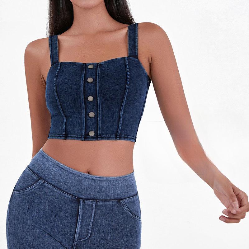 Spring and Summer Women's New High Elastic U-shaped with Chest Pad Suspenders Sports Leisure Fitness Yoga Vest