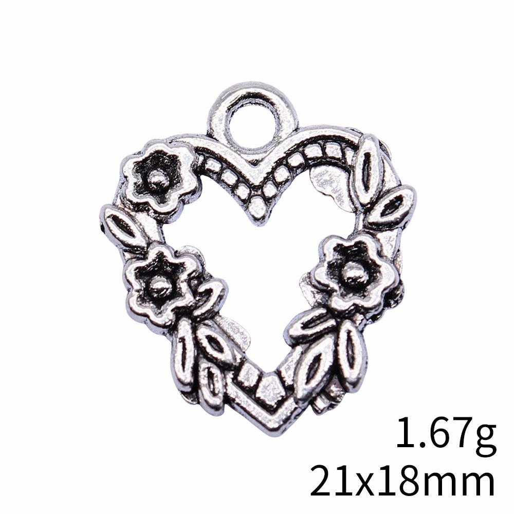 Back To School Charm Bracelet Hollow Peach Heart Charms Pendant Ornaments For Home Male Pendant