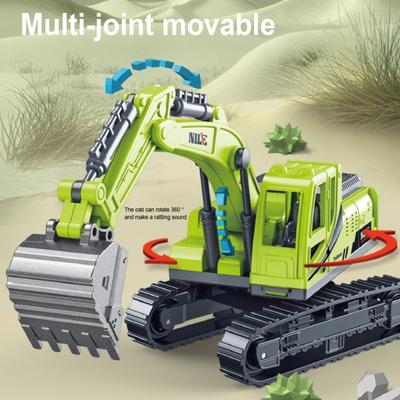 Yousheng Kinder Bagger Spielzeug Bewegliche Gelenke 360 Grad Drehbar Realistisches Baufahrzeug Ingenieur LKW Modell Kleinkinder Jungen Geburtstagsgeschenk