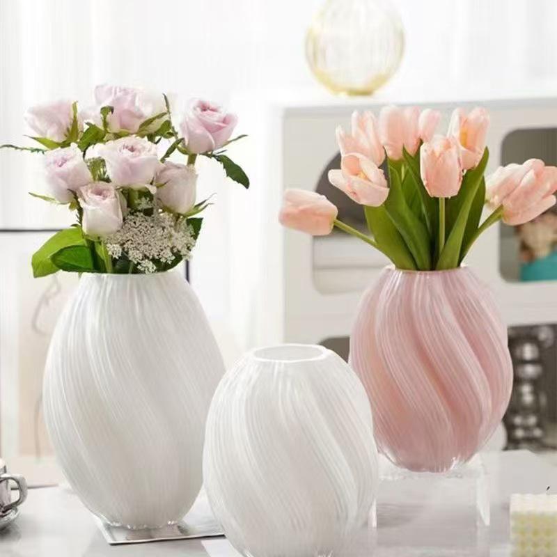 Élégant Vase en Verre Maltose pour Fleurs Fraîches Hydroponiques - Ornement de Luxe Léger Haut de Gamme pour Salon