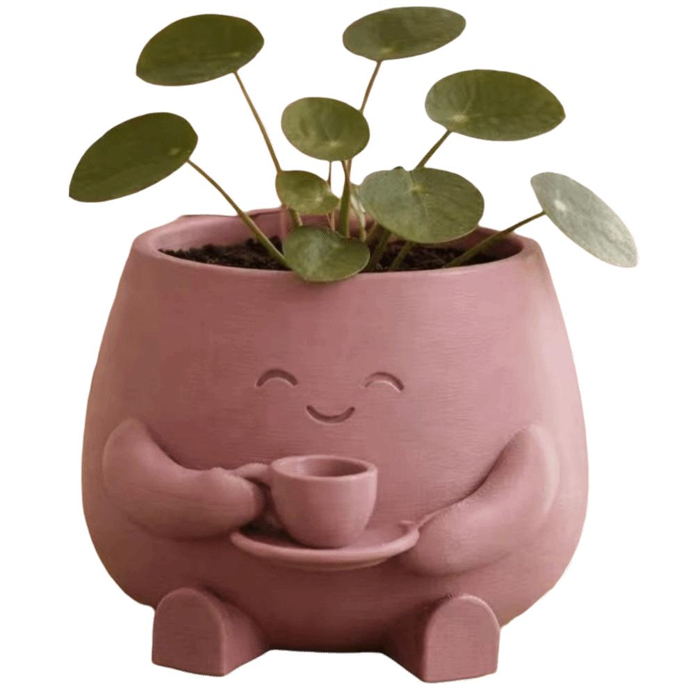 Stylish Design Head Planter Mini Size Desktop Decoration Landscape Plant Pot Home Decor