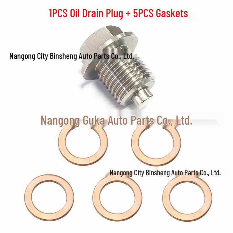 Magnetic Oil Drain Plug M14 x 1.5 for Honda, Ford, Hyundai, Mazda - Strong Magnetic Oil Pan Bolt