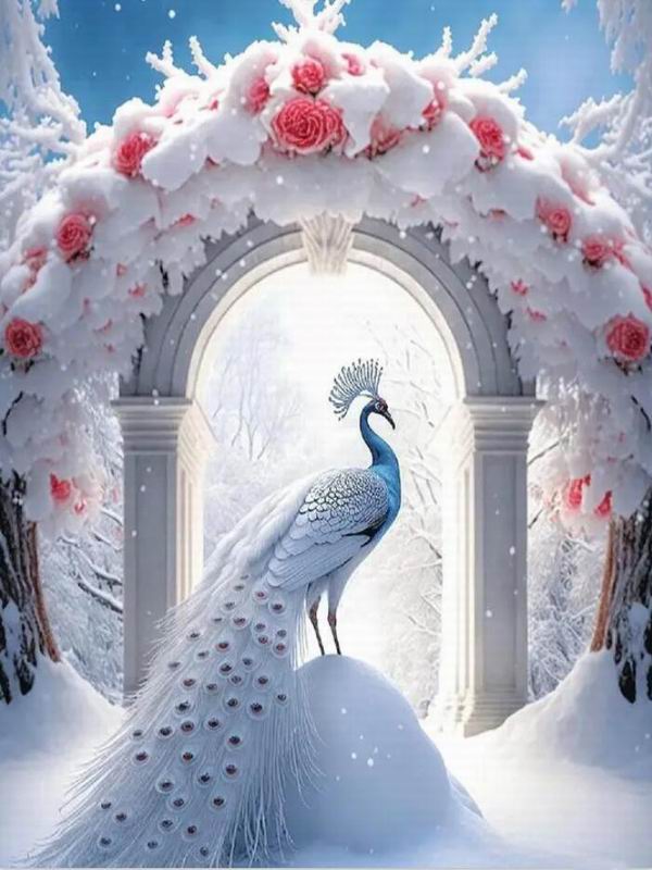 

Снежные павлины, цветы, алмазная живопись, новые поступления, зимние пейзажи, сделай сам, полная квадратная круглая дрель, стразы, вышивка, животные, наборы мозаики AA4775 Round drill 30x40cm