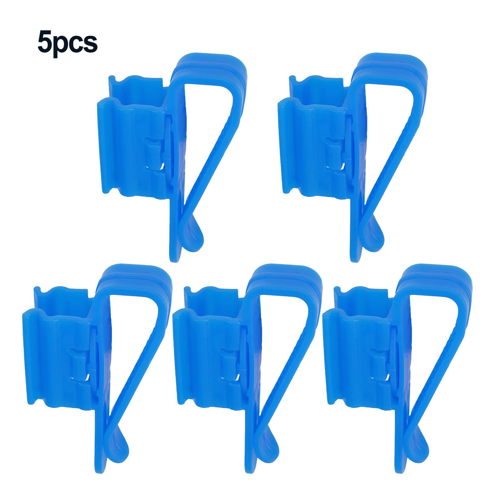 5pcs Fish Tank Clamp Mounting Clip Aquarium Hose Holder For Water Pipe Dia 8-16mm Aquarium Hose Clamp Fish Tank Tubing Holder синий