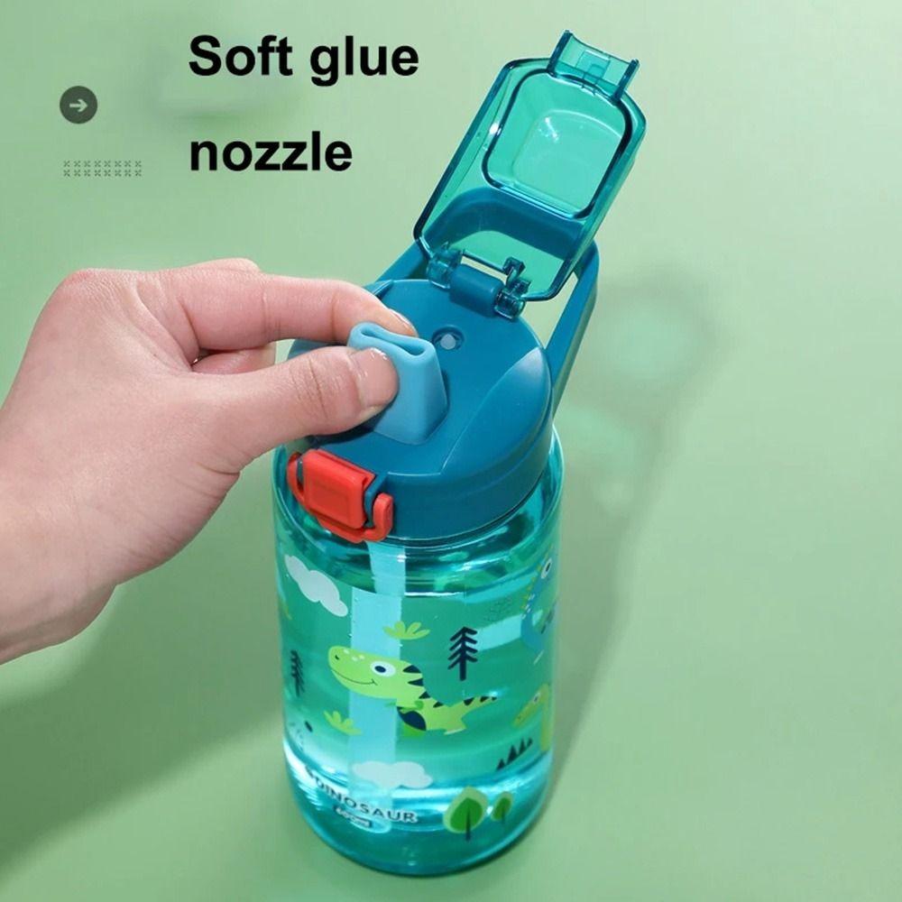 600ml Kids Water Cup With Silicone Straw Water Sippy Cup New Water Bottle  For Kids