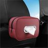 Car Tissue Box Holder Nappa Leather Car Center Console Armrest Napkin Box Sun Visor Backseat Tissue Case With Fix Strap