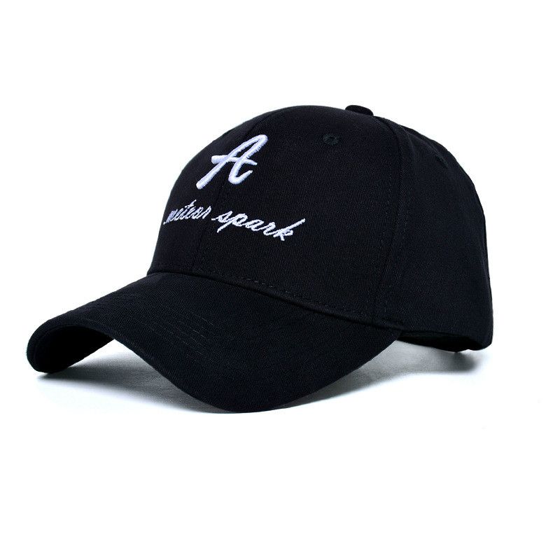 

Summer 8273 Stylish Korean Style Hat Women s Peaked Cap Sun-Proof Sun-Proof Outdoor Sport Letters Embroider Baseball Cap Tide Black