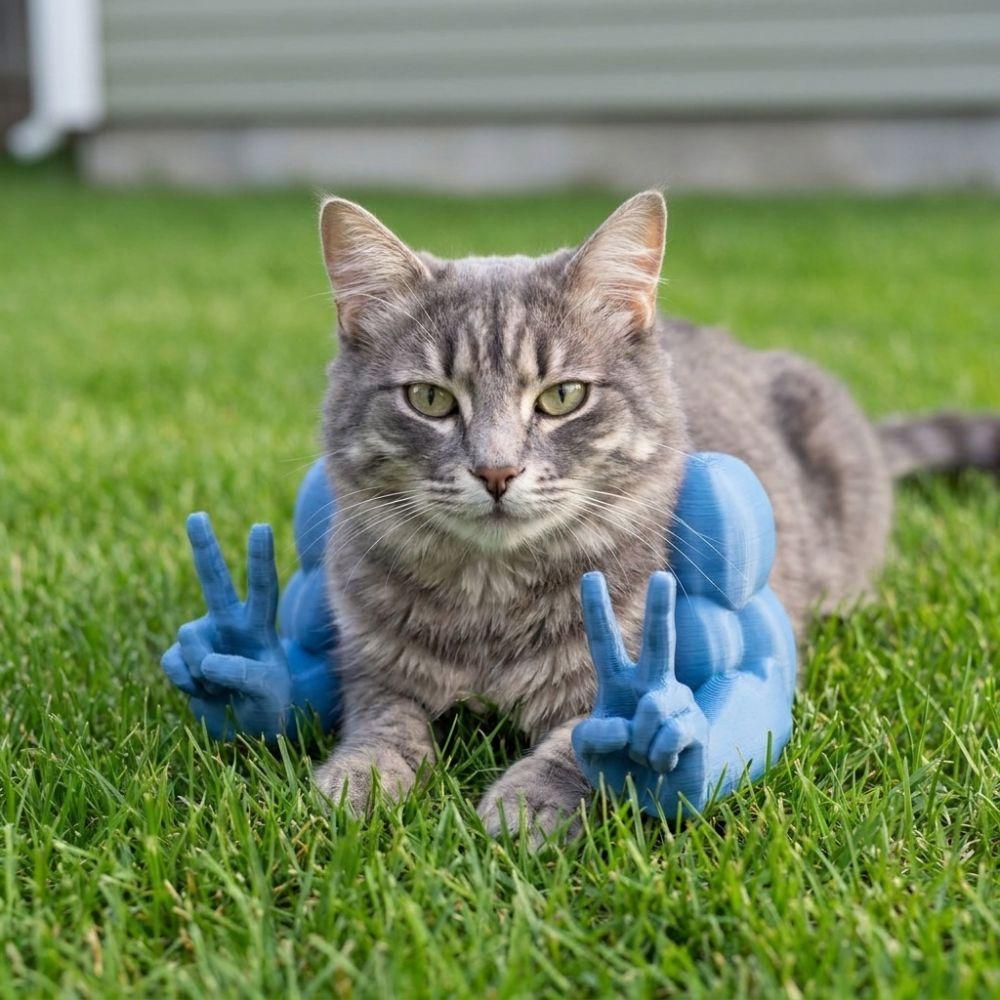 3D Printed Cat Hanging Muscle Arm Realistic Pet Shoulder Hand Prop Cosplay Events