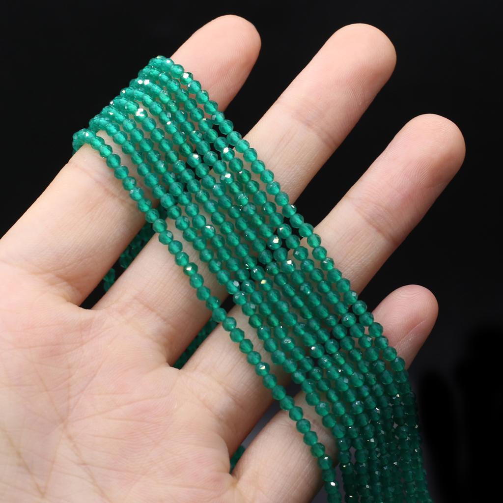 Naturstein facettierte Perlen Opal Isolation Perlen Charms für Schmuckherstellung DIY Halskette Armband Ohrringe Zubehör Größe 3 mm