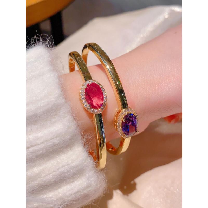 High Quality Jewelry Bracelets with Colorful Zircon Inlay