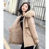 Autumn and Winter Parka Mid To Long Down Coat, Cotton Jacket Adding Velvet and Thickening Cotton Coat, Warm and Casual Cotton Jacket