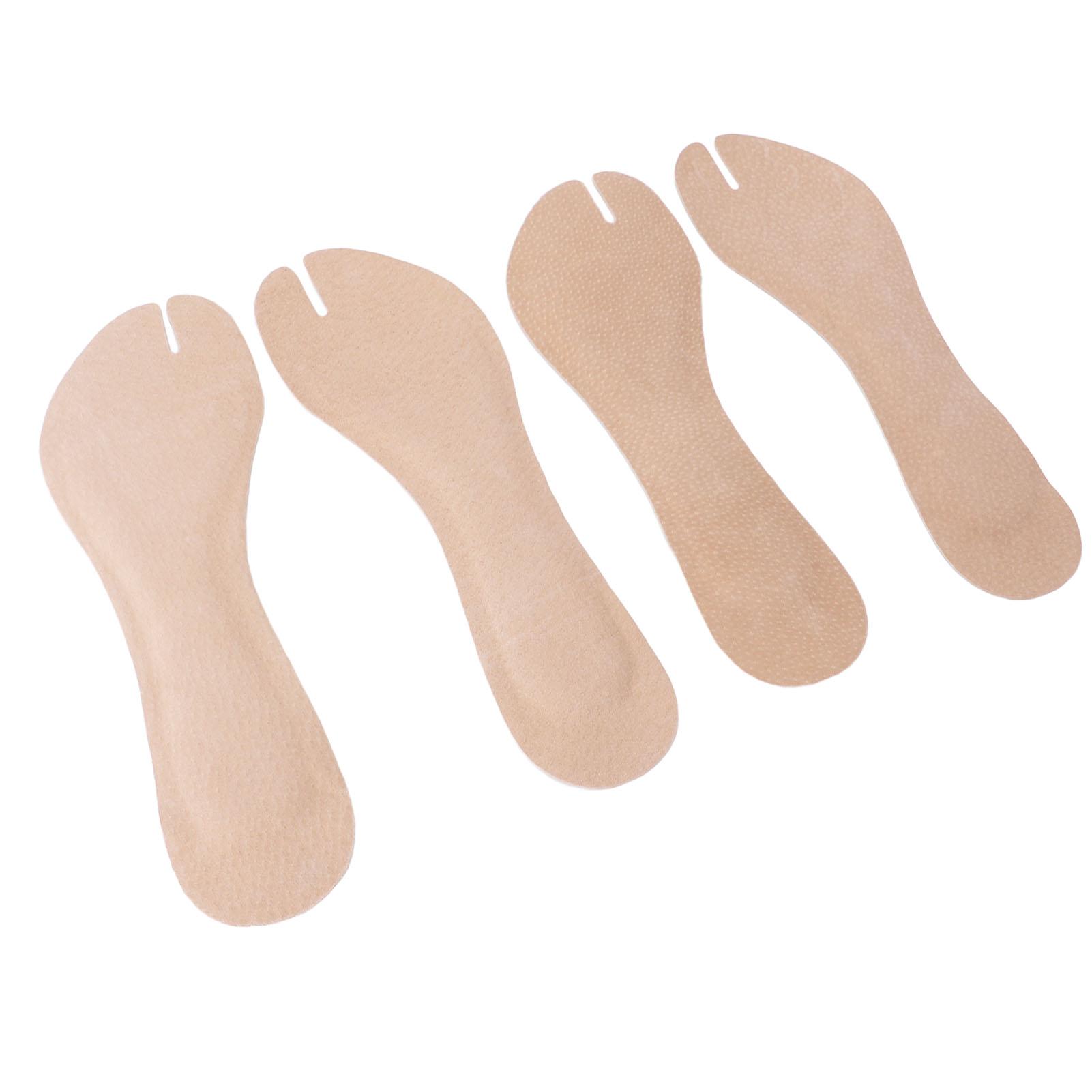2 Pairs Flop Insoles PU Leather Flop Cushion Insoles Soft Shockproof Adhesive Flop Pads for Flat Sandals High Heels