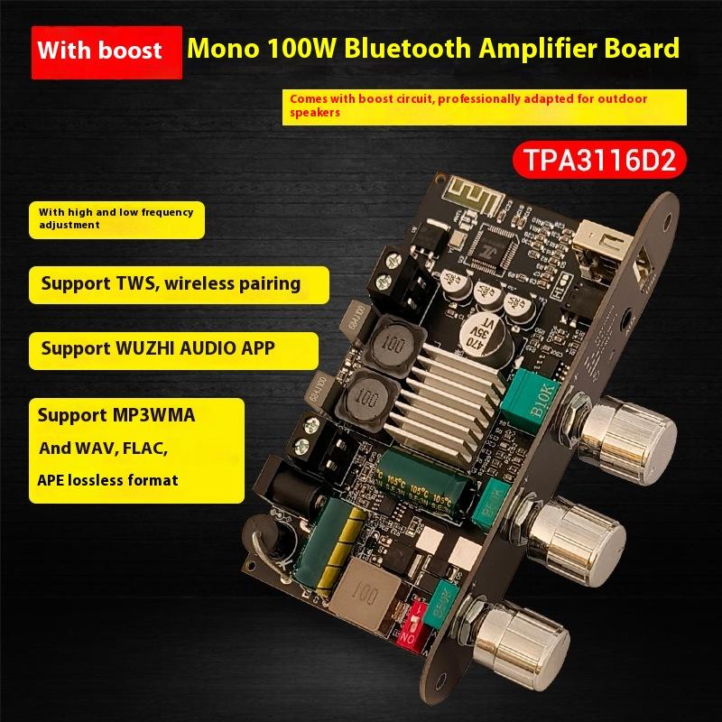 1001U Mono 100W Bt 5.3 Amplifier Board Module Supports App Aux Usb Flash Drive Usb Sound Card Tpa3116D2 Dc 9-24V