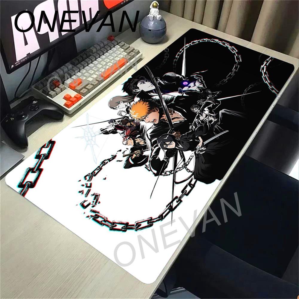HD Printing Black and White Mouse Pad Anime Large Mousepad Bleach Manga Desk Mats Laptop Office Rubber Pc Gaming Non-Slip Carpet
