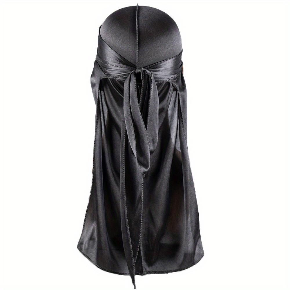Męska Jedwabna Durag Opaska Bandana Jedwabny Du Rag Doo Rag Długi Ogon Nakrycie Głowy na Falę