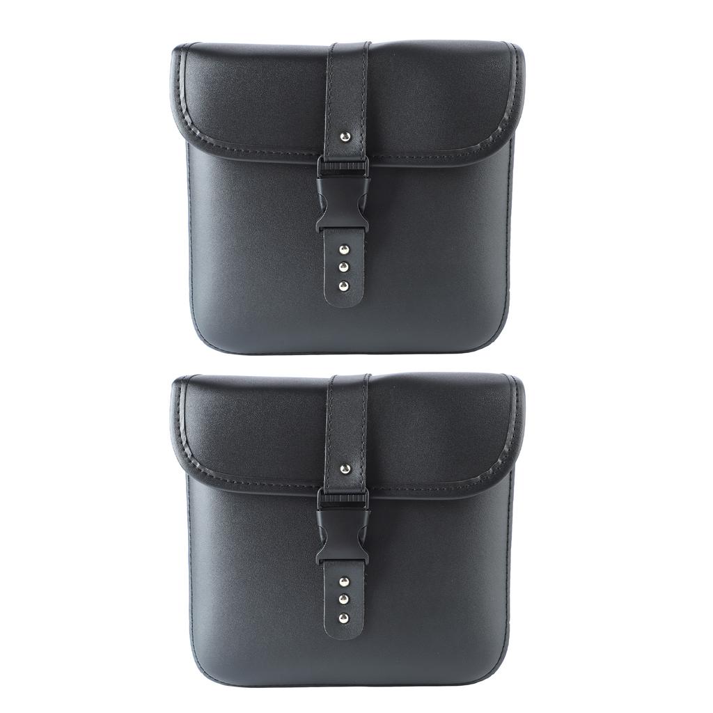 1Pair Motorcycle Saddlebags Waterproof Wear Resistant PU Leather Side Tool Bag for Motorbike