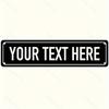 Custom Minimalist Black Aluminum Street Sign Bold White Personalized Text Wall Decor