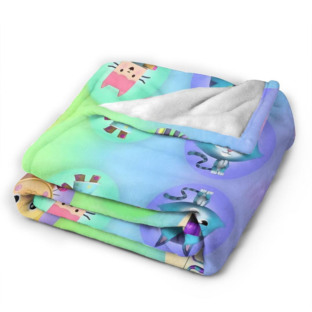 Maison de poupée mignonne de dessin animé 3D Gabby Cadeau pour fille Couverture en flanelle Douce et durable Couvertures de lit pour extérieur Couvre-lit d'extérieur Couvre-lit de canapé