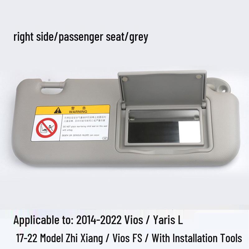 Yueliangcheng Car Sunshade for Corolla with Vanity Mirror, Driver & Passenger Seats