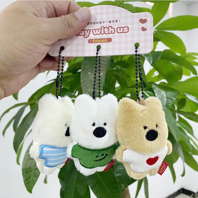 Cute Highland West White Terrier Plush Doll Gift Keychain For Friends And Lovers