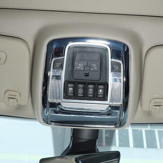 Chrome Interior Roof Reading Light Lamp Cover Trim Panel For Dodge Ram 1500 18+