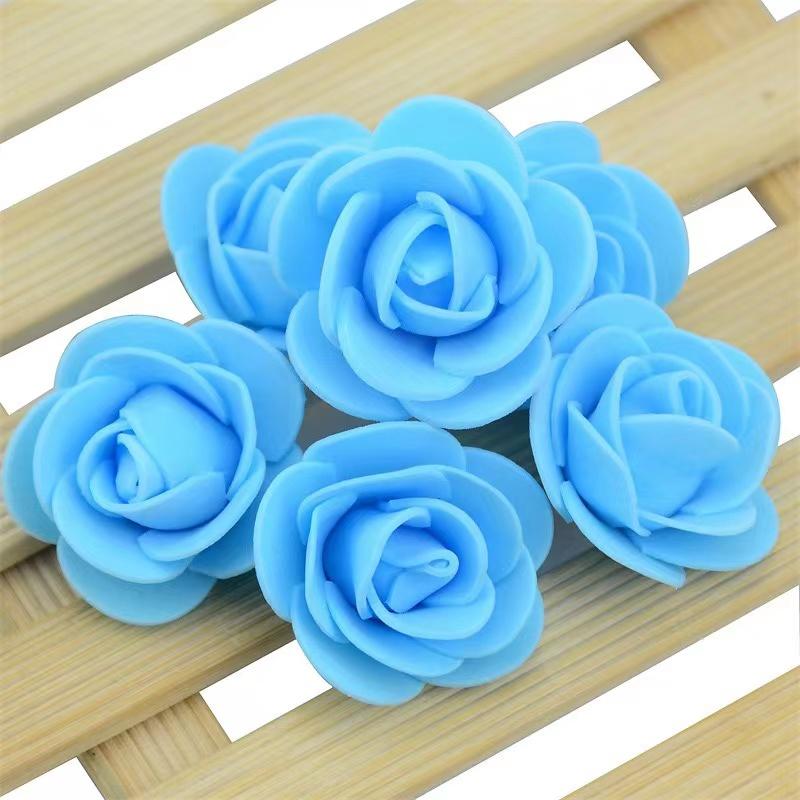 50~500Pcs 3.5cm PE Foam Rose Head Artificial Flower For Wedding Birthday Party Home Decor DIY Bear Rose Valentines Day Gifts