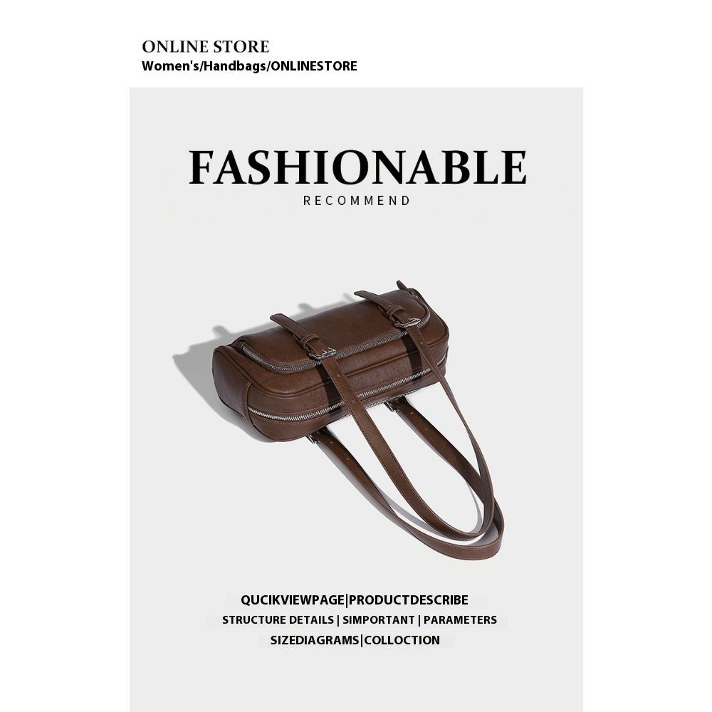 French Underarm Bag Large Capacity Premium Boston Versatile Shoulder Bag