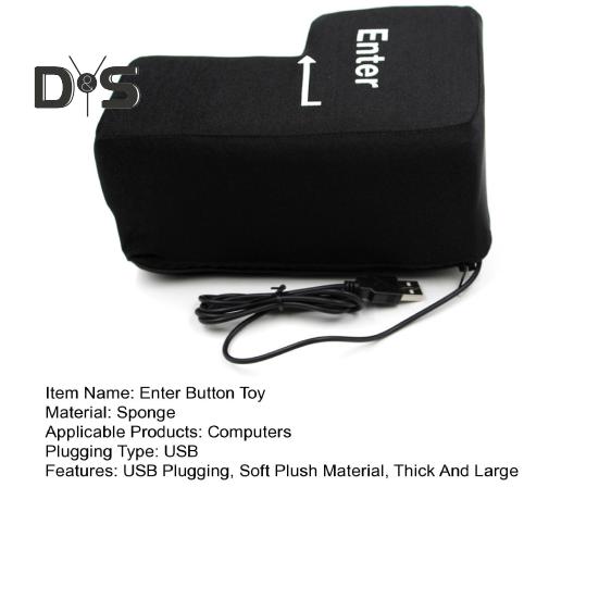 Großes Stress-Spielzeugkissen mit USB-Anschluss und Eingabetastenfunktion. Aus weichem Plüsch, reduziert Stress bei der Arbeit oder beim Spielen, hilft beim Entspannen und beim Nickerchen.