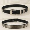 Rivet Fashion And Rhinestone Decoration Women Casual Wide Belt Daily For